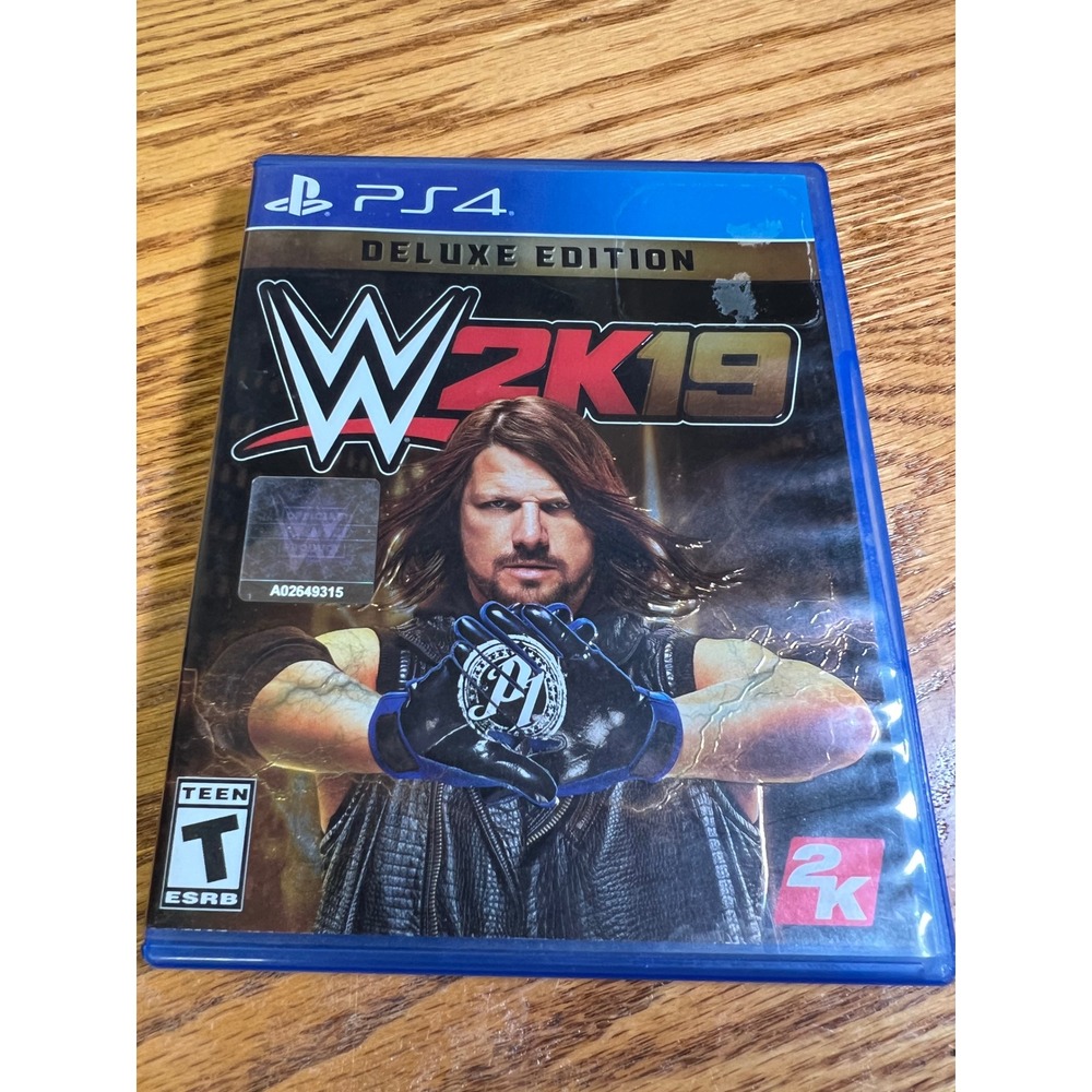 WWE 2K19 Deluxe Edition Sony PlayStation 4 PS4 Wrestling Game AJ Styles Cover